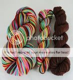 "Earth Candy Rainbow" 8oz Organic Bulky Merino + 2oz trim